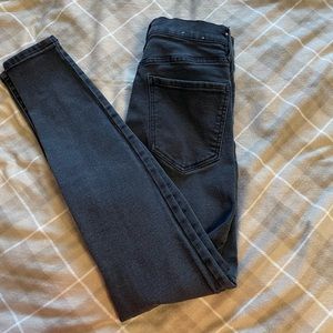 Garage denim black skinny jeans